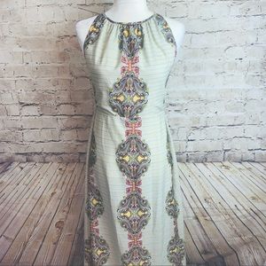 “MM Couture “ Paisley Print Boho Halter Maxi Dress